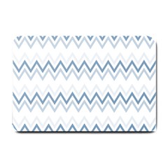 Chevrons Bleus/blanc Small Doormat  by kcreatif