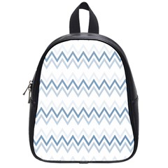 Chevrons Bleus/blanc School Bag (small) by kcreatif