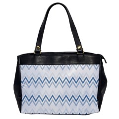 Chevrons Bleus/blanc Oversize Office Handbag by kcreatif