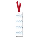 Chevrons Bleus/Blanc Small Book Marks Front