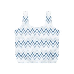 Chevrons Bleus/blanc Full Print Recycle Bag (s) by kcreatif