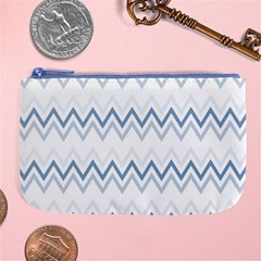 Chevrons Bleus/blanc Large Coin Purse by kcreatif