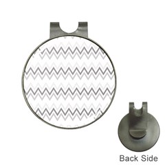 Chevrons Gris/blanc Hat Clips With Golf Markers by kcreatif