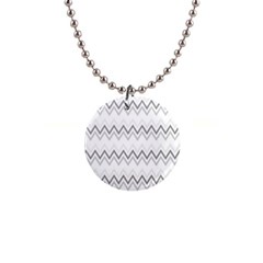 Chevrons Gris/blanc 1  Button Necklace by kcreatif