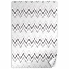 Chevrons Gris/blanc Canvas 12  X 18  by kcreatif