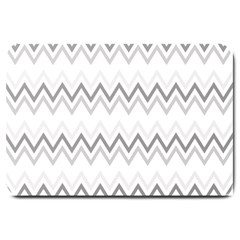 Chevrons Gris/blanc Large Doormat  by kcreatif