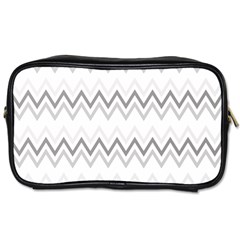 Chevrons Gris/blanc Toiletries Bag (one Side) by kcreatif