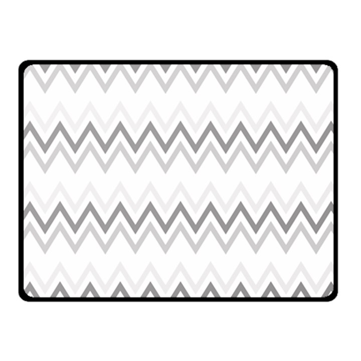 Chevrons Gris/Blanc Fleece Blanket (Small)