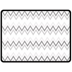 Chevrons Gris/blanc Double Sided Fleece Blanket (large)  by kcreatif