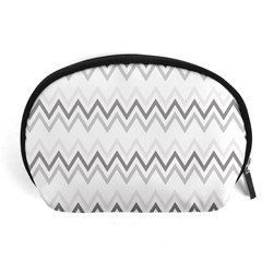 Chevrons Gris/blanc Accessory Pouch (large) by kcreatif