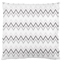 Chevrons Gris/blanc Standard Flano Cushion Case (two Sides) by kcreatif