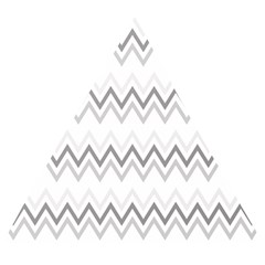 Chevrons Gris/blanc Wooden Puzzle Triangle by kcreatif