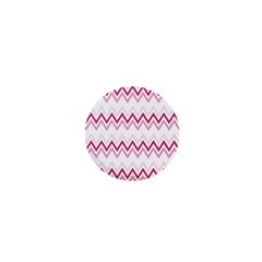 Chevrons Rose/blanc 1  Mini Magnets by kcreatif