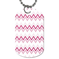 Chevrons Rose/blanc Dog Tag (two Sides) by kcreatif