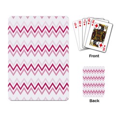 Chevrons Rose/blanc Playing Cards Single Design (rectangle) by kcreatif