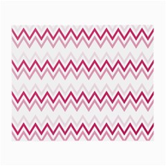 Chevrons Rose/blanc Small Glasses Cloth (2 Sides) by kcreatif