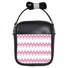 Chevrons Rose/blanc Girls Sling Bag by kcreatif