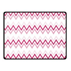 Chevrons Rose/blanc Double Sided Fleece Blanket (small) 