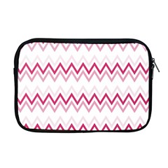 Chevrons Rose/blanc Apple Macbook Pro 17  Zipper Case by kcreatif