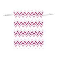 Chevrons Rose/blanc Lightweight Drawstring Pouch (l) by kcreatif