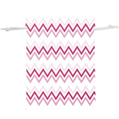 Chevrons Rose/blanc  Lightweight Drawstring Pouch (xl) by kcreatif