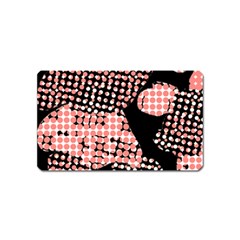 Abstrait Effet Formes Noir/rose Magnet (name Card) by kcreatif