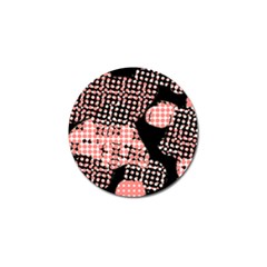 Abstrait Effet Formes Noir/rose Golf Ball Marker by kcreatif