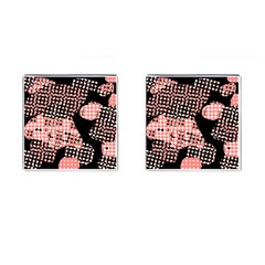 Abstrait Effet Formes Noir/rose Cufflinks (square) by kcreatif