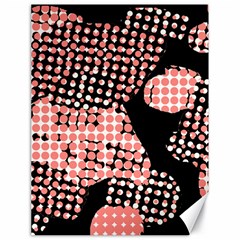 Abstrait Effet Formes Noir/rose Canvas 18  X 24  by kcreatif