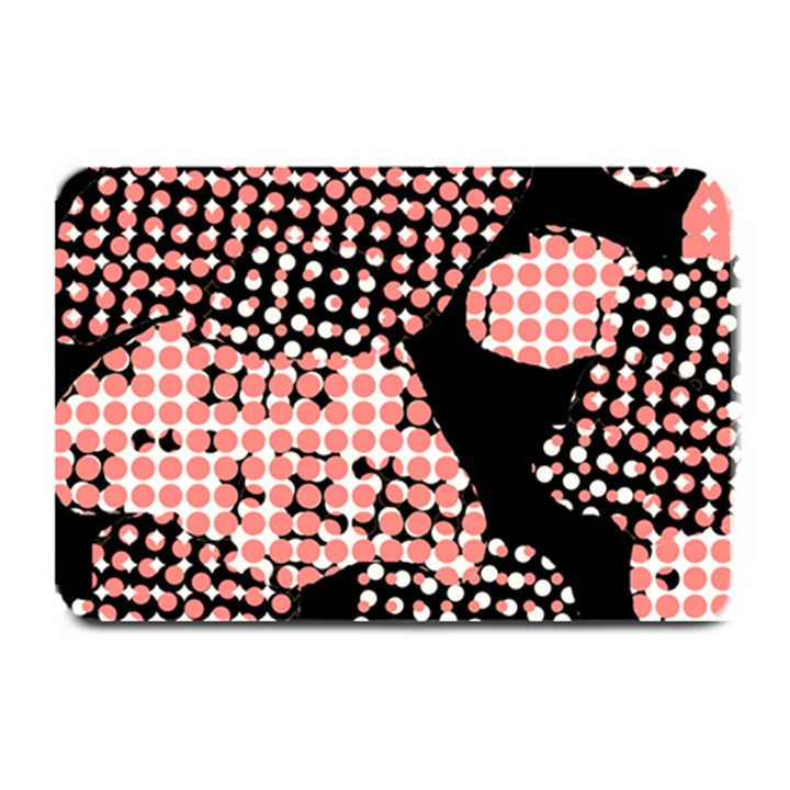 Abstrait Effet Formes Noir/Rose Plate Mats