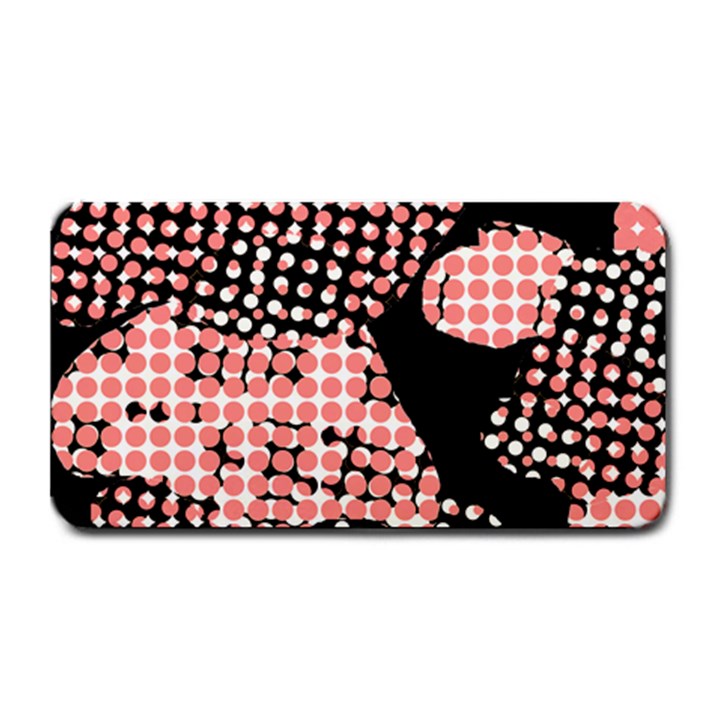 Abstrait Effet Formes Noir/Rose Medium Bar Mats