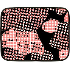 Abstrait Effet Formes Noir/rose Double Sided Fleece Blanket (mini)  by kcreatif