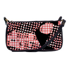 Abstrait Effet Formes Noir/rose Shoulder Clutch Bag by kcreatif