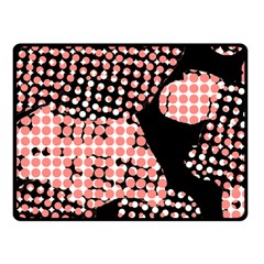 Abstrait Effet Formes Noir/rose Fleece Blanket (small) by kcreatif