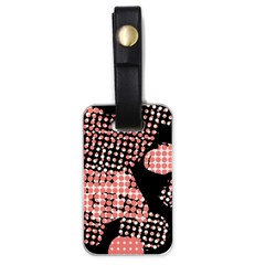 Abstrait Effet Formes Noir/rose Luggage Tag (one Side) by kcreatif