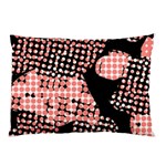 Abstrait Effet Formes Noir/Rose Pillow Case (Two Sides) Front