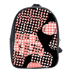 Abstrait Effet Formes Noir/rose School Bag (xl) by kcreatif