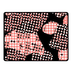 Abstrait Effet Formes Noir/rose Double Sided Fleece Blanket (small) 