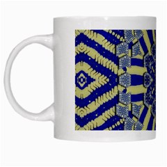 Wood Flower And Matches Mandala Vintage White Mugs by pepitasart