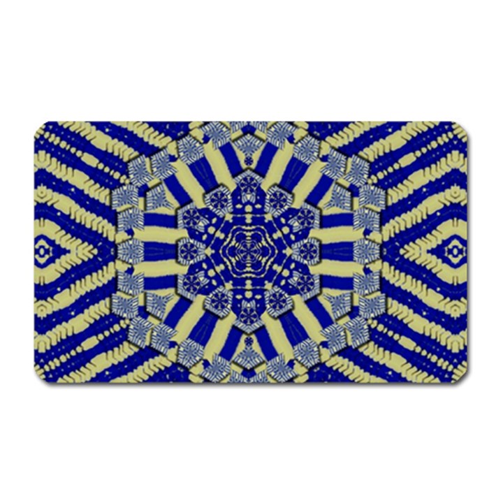 Wood Flower And Matches Mandala Vintage Magnet (Rectangular)