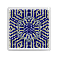 Wood Flower And Matches Mandala Vintage Memory Card Reader (square) by pepitasart