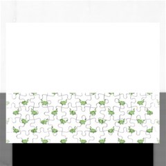 Iguana Sketchy Cartoon Style Drawing Pattern 2 Rectangular Jigsaw Puzzl by dflcprintsclothing