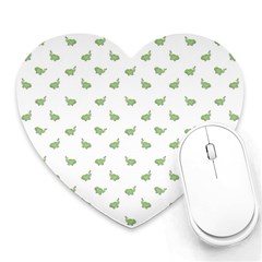 Iguana Sketchy Cartoon Style Drawing Pattern 2 Heart Mousepads by dflcprintsclothing