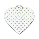 Iguana Sketchy Cartoon Style Drawing Pattern 2 Dog Tag Heart (Two Sides) Front