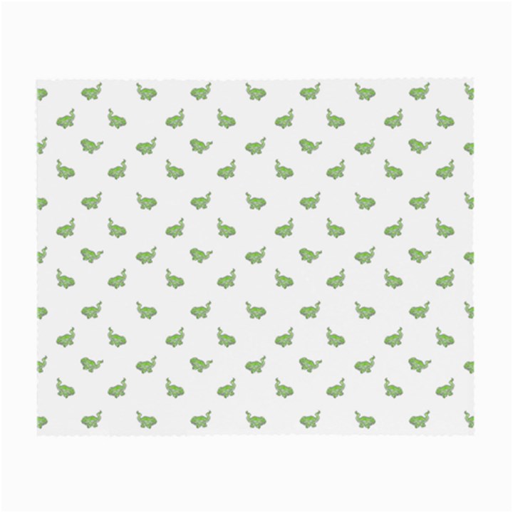 Iguana Sketchy Cartoon Style Drawing Pattern 2 Small Glasses Cloth (2 Sides)