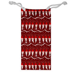 Bearded Santa Pattern Jewelry Bag by bloomingvinedesign