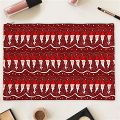 Bearded Santa Pattern Cosmetic Bag (xxl) by bloomingvinedesign