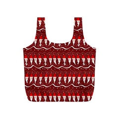 Bearded Santa Pattern Full Print Recycle Bag (s) by bloomingvinedesign