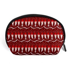 Bearded Santa Pattern Accessory Pouch (large) by bloomingvinedesign