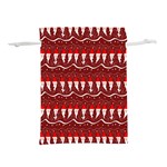 Bearded santa pattern Lightweight Drawstring Pouch (L) Front